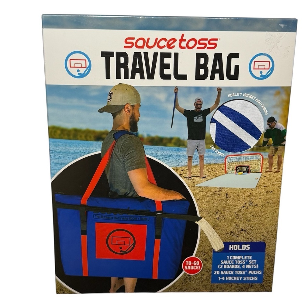 NEW! Sauce Toss Premium Canvas Travel Bag Blue Hockey Bag